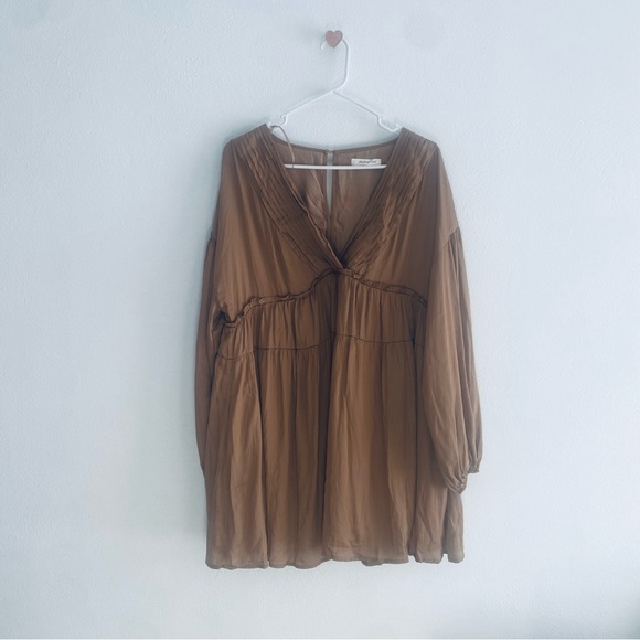 Mustard Seed Dresses & Skirts - Mustard Seed brown long sleeve dress